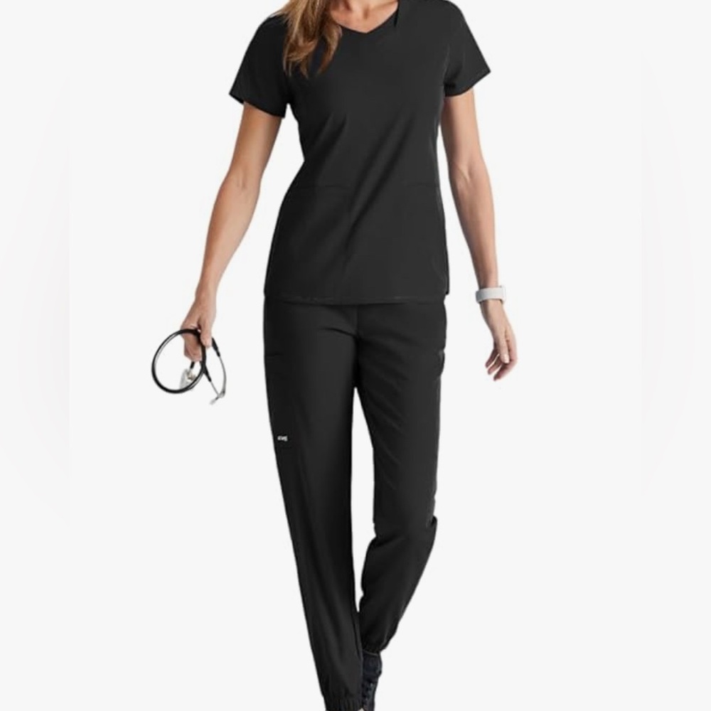 Grey’s Anatomy Barco Uniforms Classic Black Scrub Set